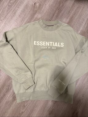Fear of God ESSENTIALS Sage Green Crewneck Sweatshirt